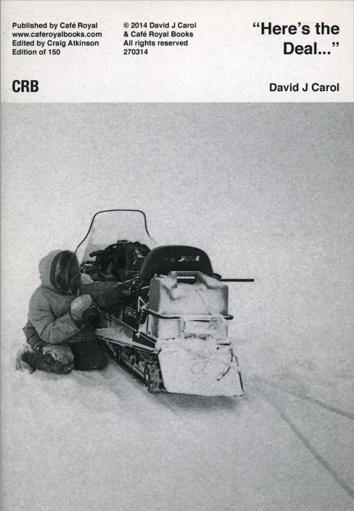 'Here's The Deal..', David J. Carol