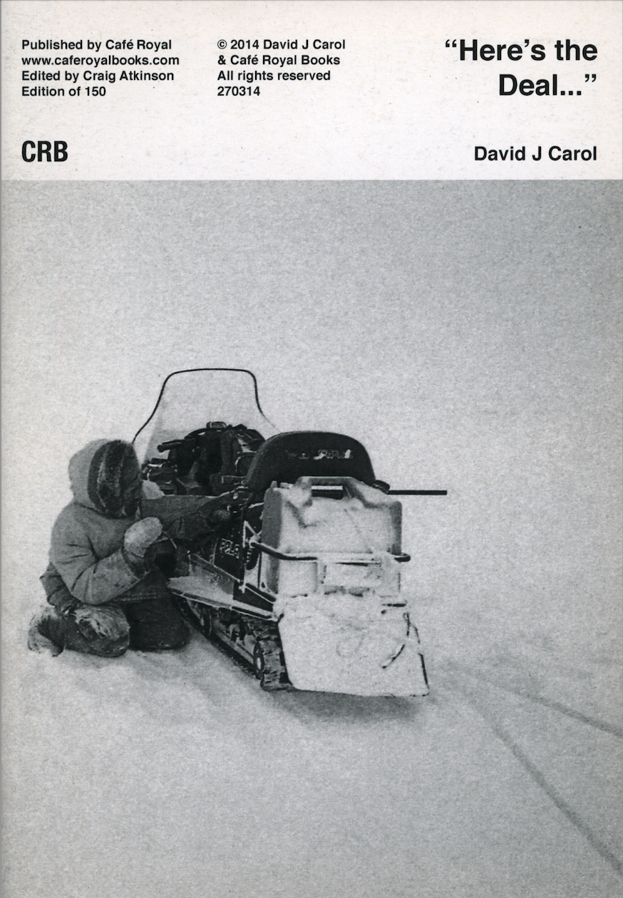 'Here's The Deal..', David J. Carol